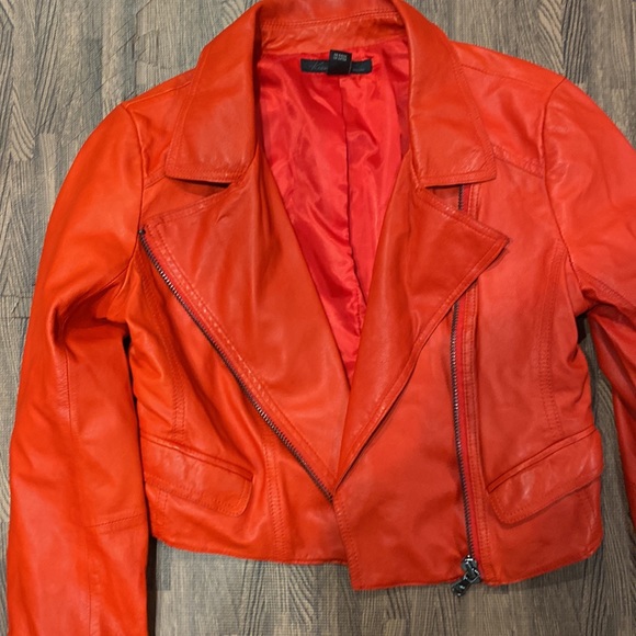 Kenneth Cole leather Moto Jacket. SZ M - Picture 2 of 7